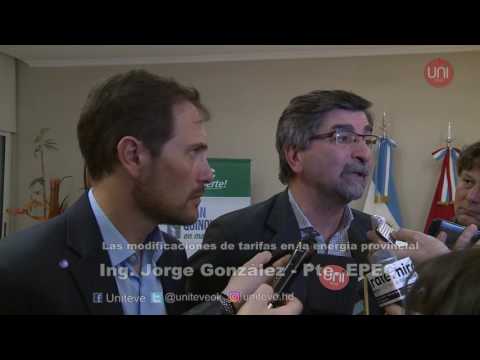 La Modificación de tarifas en la energía provincial