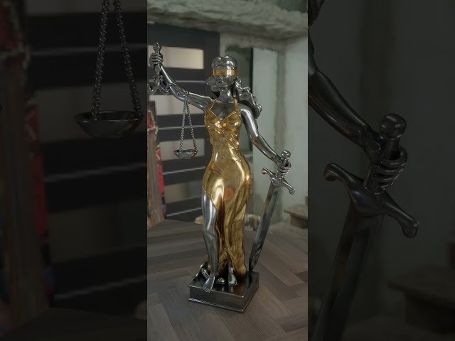 Vídeo relacionado con JKUDTQL Estatua de Dama de la Justicia de 12 Pulgadas, Escultura de Diosa Ciega con Escamas, Ángel Griego de la Ley