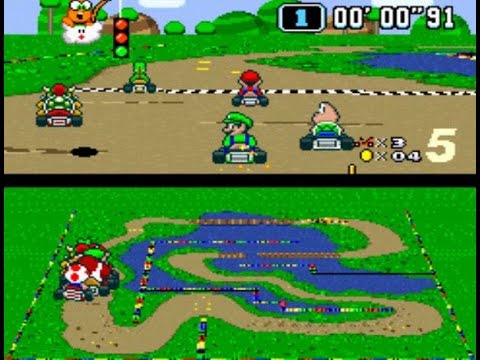 Super Mario Kart - Super Nintendo - Detonado nas 150cc, com o Luigi