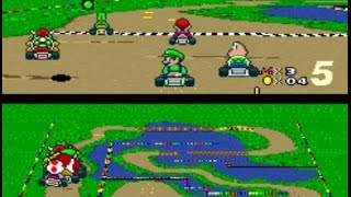 Super Mario Kart - Super Nintendo - Detonado nas 150cc, com o Luigi