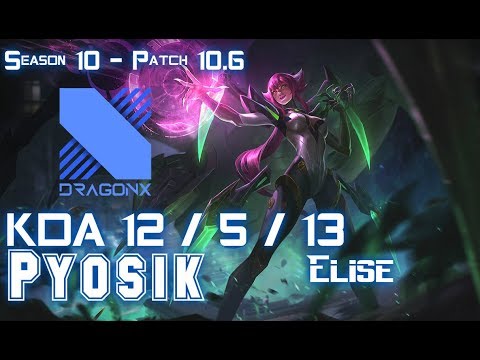 DRX Pyosik ELISE vs LEE SIN Jungle - Patch 10.6 KR Ranked