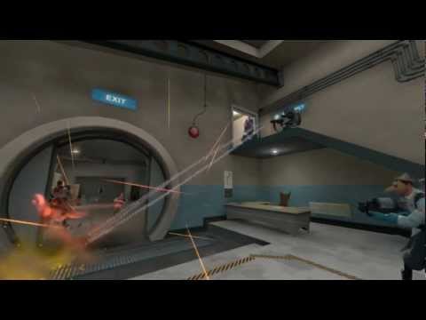TF2: Quick-fix + Scout against Sentry Guns [Annotated]