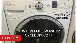 ✨ WHIRLPOOL WASHER NOT FINISHING CYCLE - EASY FIX ✨