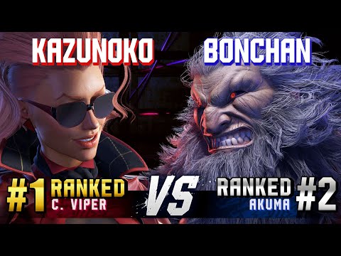 SF6 ▰ KAZUNOKO (#1 Ranked C.Viper) vs BONCHAN (#2 Ranked Akuma) ▰ High Level Gameplay
