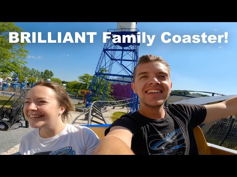 Riding Movie Park Studio Tour at Movie Park Germany! Amazing Storytelling Intamin Family Coaster