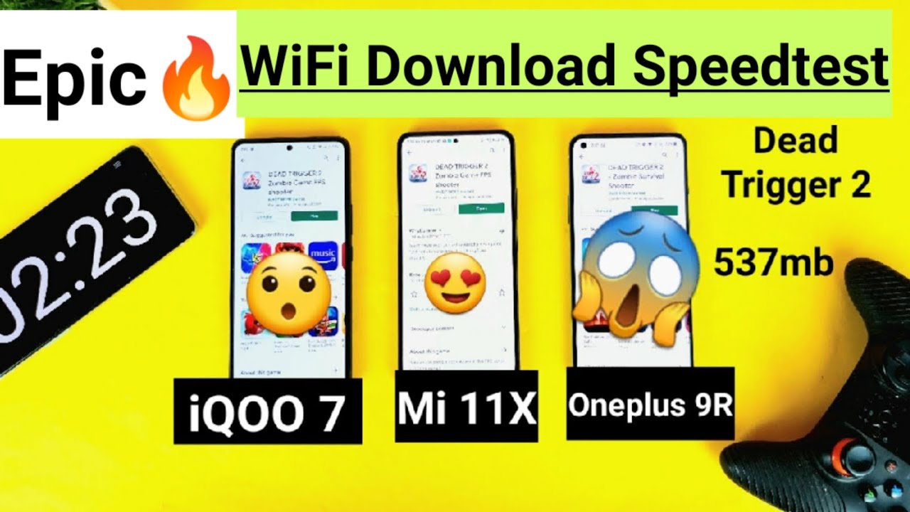Iqoo 7 vs Mi 11x vs oneplus 9R WiFi download Speedtest comparison which is better and stronger