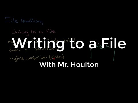 2.2.3 File Writing - Revise GCSE Computer Science