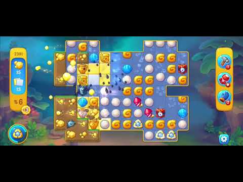 Fishdom gameplay level 2391