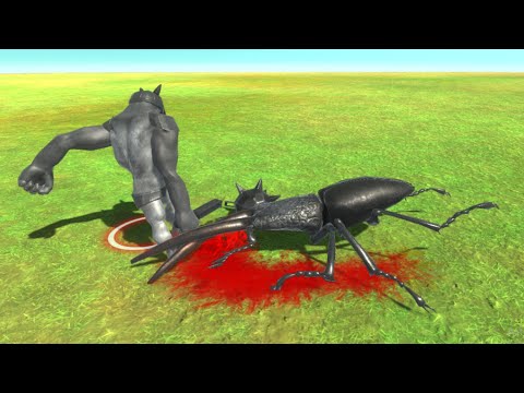 Giant Stag Beetle VS All Mutant Primates - Animal Revolt Battle Simulator