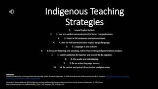 Indigenous Teaching Strategies
