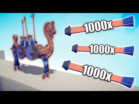 LONGSHIP vs 1000x OVERPOWERED UNITS - TABS | Totally Accurate Battle Simulator 2023