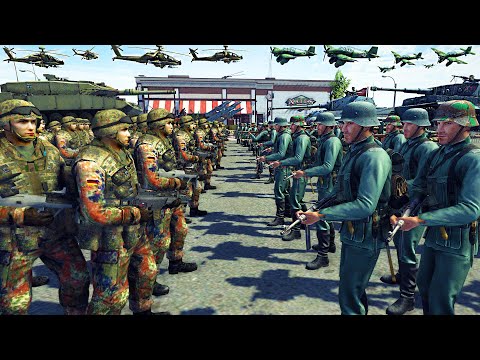 Full-Scale WW2 German Army Invasion vs MODERN GERMAN ARMY?! - Men of War: WW3 Mod