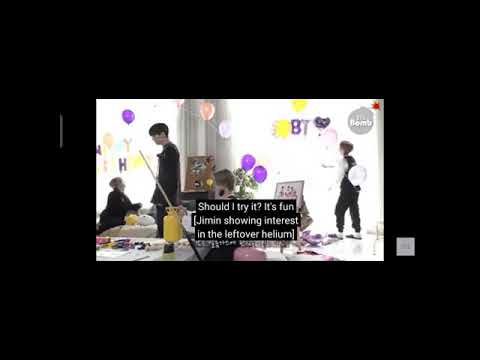 Jimin with helium balloons 💜✨