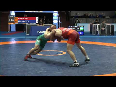 1/4 FS - 86 kg: A. DIERINGER (USA) v. R. KURBANOV (UZB)