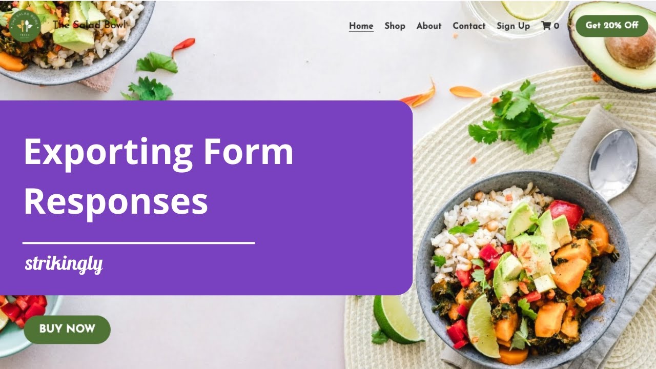 Exporting Form Responses from Your Strikingly Website