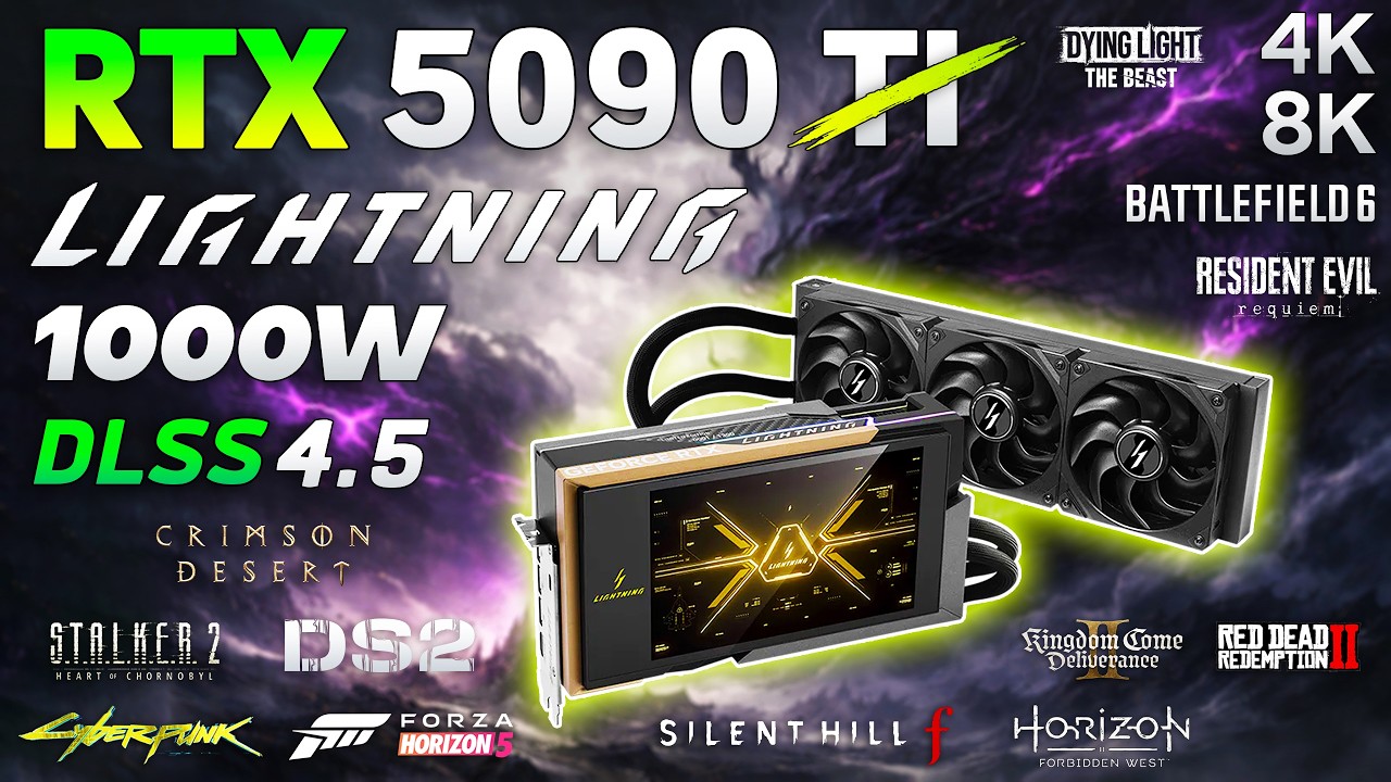 MSI RTX 5090 Lightning Z 1000W - Test in 12 Games | 4K | 8K |