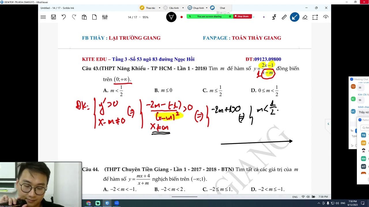 TÌM M ĐỂ HÀM BẬC NHẤT TRÊN BẬC NHẤT ĐƠN ĐIỆU