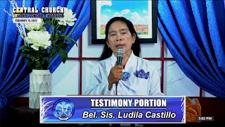 Download Lagu JMCIM | Testimony Portion | Bel. Sis. Ludila Castillo | February 13, 2022 Thumbnail