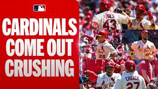 The Cardinals slug FOUR homers in the first 3 innings! ???? (Ft. Wetherholt, Herrera, Church, Pagés)