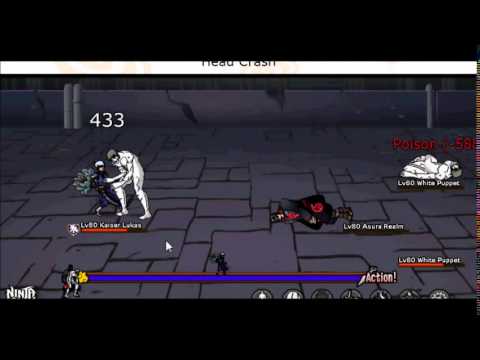 Ninja Saga : Sennin Exam Stage 2-2 Kaiser Lukas vs All (Full Water/Hard Mode/Solo/No pet)