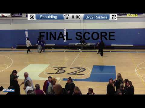 1/13//26- Spaulding @ U-32 Boys Basketball