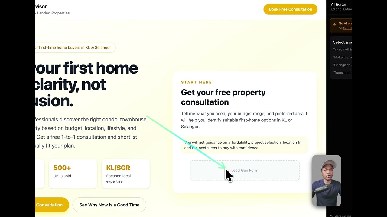 Bina Page Tanpa Guna AI Credit (Manual HTML)