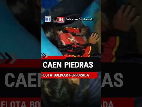 Caen piedras sobre Flota Bolivar en viaje de Santa Cruz de la Sierra  a Sucrem