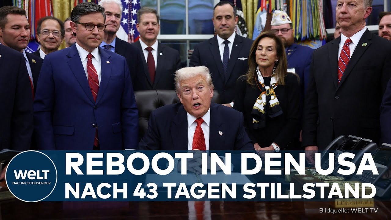 USA wird neu gestartet: Donald Trump unterschreibt Übergangshaushalt und öffnet Regierung erneut