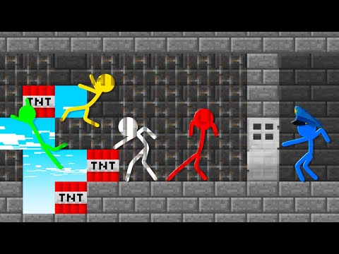 Stickman VS Minecraft: Prison Escape 2 - AVM Shorts Animation