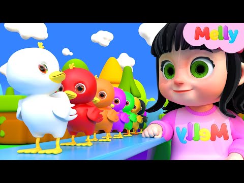 Cinco Patitos (Canción para Aprender los Colores) | Canciones Infantiles | Melly en Español