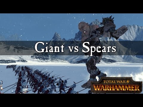 Giants vs Empire Free Spears -  Total War Warhammer Mechanics
