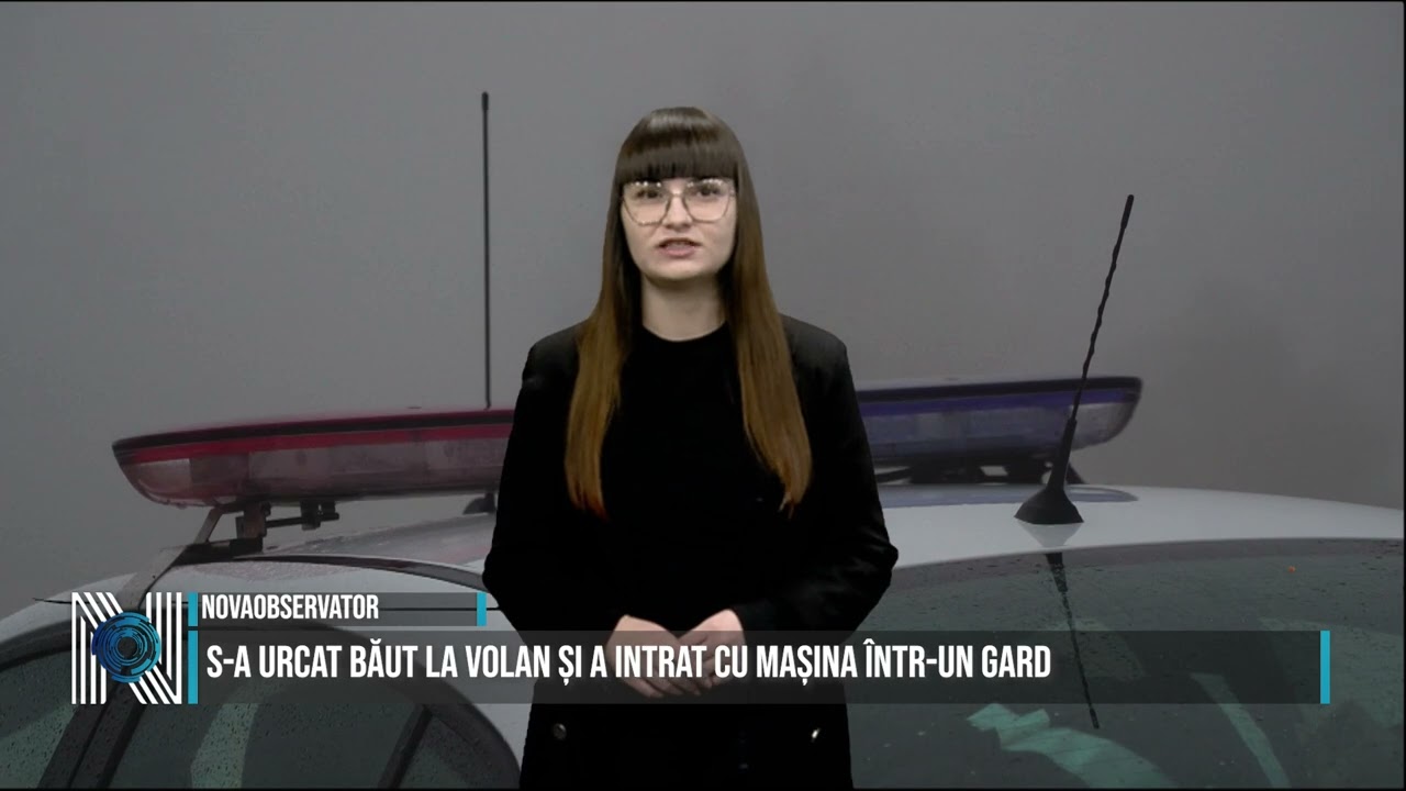S-a urcat băut la volan și a intrat cu mașina într-un gard