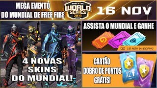 Evento do Mundial, 4 Novas Skins, Cartão Dobro de Pontos, Tickets, Emote do Pirata e MAIS