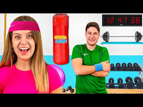 5 CHALLENGE DI NINNA E MATTI NELLA PALESTRA - HO APERTO UNA PALESTRA DI GINNASTICA PER 24 ORE