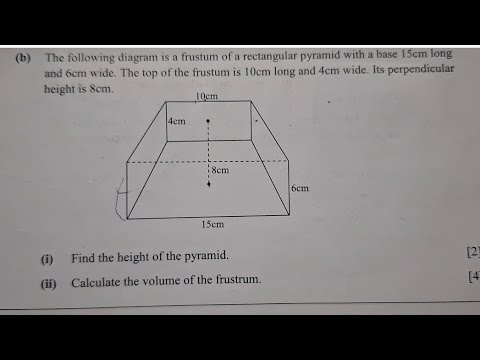 Volume | Frustum | Pyramid | Paper 2, 2023 Exam Question