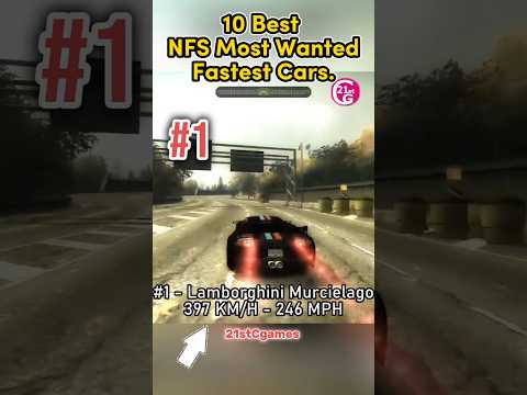 10 Best NFS Most Wanted Fastest Cars. Racing GAME.