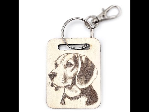 Personalised Beagle Wooden Keyring