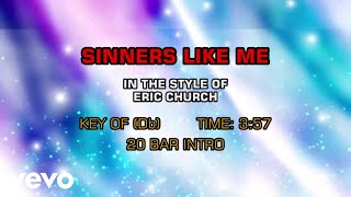 Eric Church - Sinners Like Me (Karaoke)
