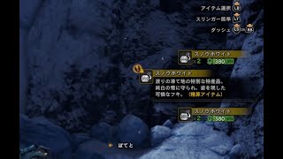 MHW:IB【スノウホワイト／食材／酒／ウィッチシードル】渡りの凍て地
