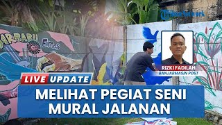 Tembok-tembok di Jalan Nadjmi Adhani Disulap Penuh Warna, Ajang Banjarbaru Mural Festival 2025