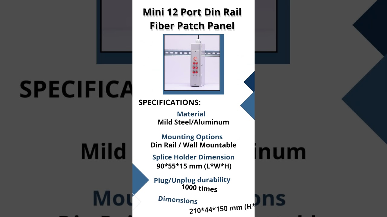 DIN Rail Fiber Optic Patch Panel. #electrical #electricalengineering #electrician
