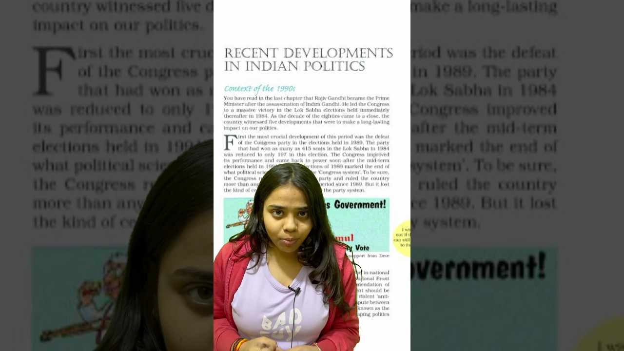 Summary Class 12,chapter8 Recent Developments in Indian politics #politicalscience #oneshot #ncert