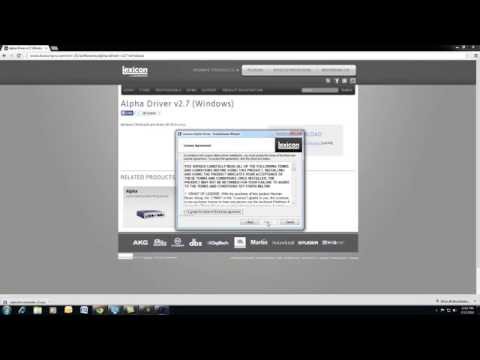 Lexicon Alpha, Lambda and Omega Recording Interfaces - Setup Video - Part 2: Downloading USB Drivers