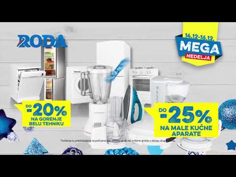 Roda I Popust na GORENJE belu tehniku i male kućne aparate 14.12 - 16.12.2018.