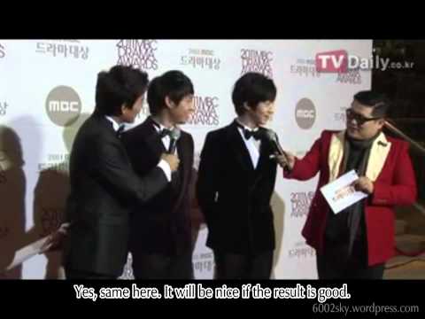 20111230 MBC Award TVDaily Yoochun red carpet English sub