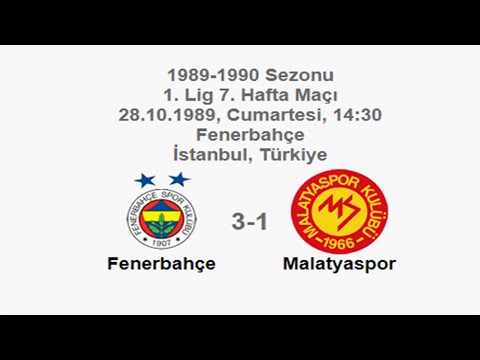 Fenerbahçe 3-1 Malatyaspor [HD] 28.10.1989 - 1989-1990 1st League Matchday 7 + Post-Match Comments