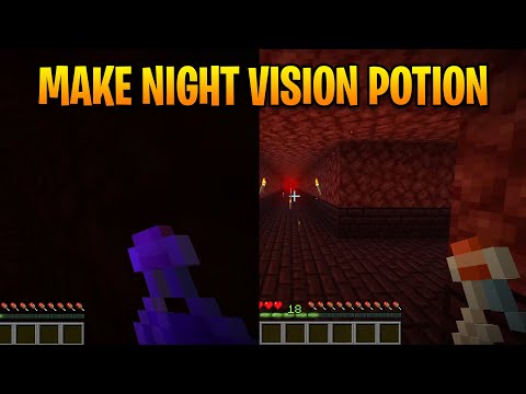 How to Make 8 Minutes Night Vision Potion in Minecraft