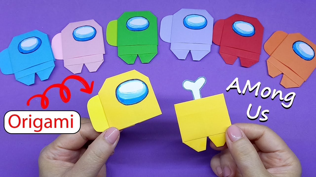 Origami AMONG US step by step | How to craft Among Us | Liam Channel