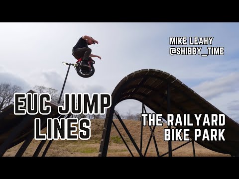 FPV Chase | Expert EUC Rider @shibby_time Slopestyle Lines at The Railyard Bike Park in Rogers, AR