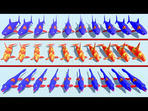 FIRE ORCA VS SUPERMAN SHARK & MOSASAURUS DEATH RUN ► Animal Revolt Battle Simulator